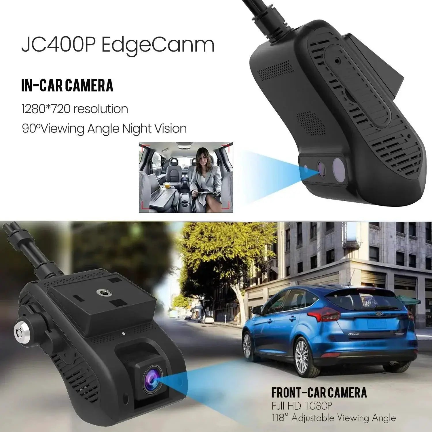 Jimi Car Camera With Enhanced GPS Tracking And Dual Cameras