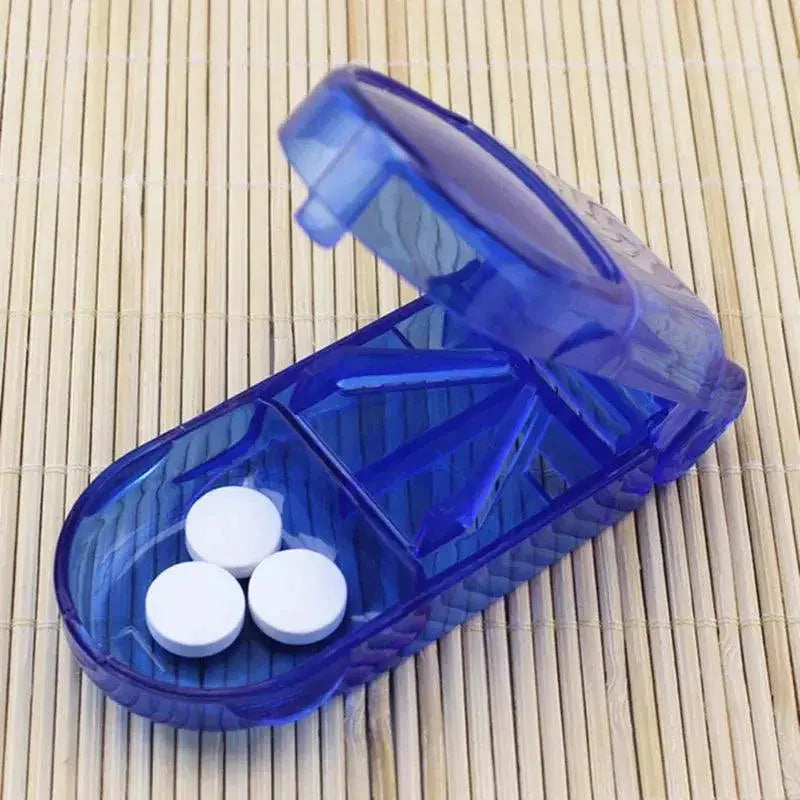 Compact Portable Pill Splitter With Storage For Travel