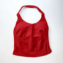 NCLAGEN Gym Halter Top Longline Strappy Yoga Wear