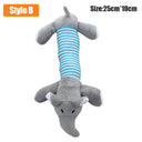Donkey Shaped Interactive Pet Chew Toy Soft Plush Squeaker