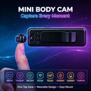 Mini Body Camera HD Video Recorder, Rotatable Lens A5 4K