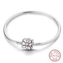 Sterling Silver Snake Chain Heart-shaped