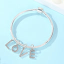 Sterling Silver Charm A-z Letters