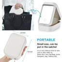 Rechargeable LED Makeup Mirror Portable Travel Case Light