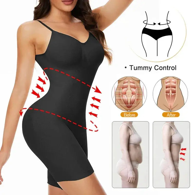 Backless Womens Bodysuit Shapewear Tummy Control Butt Lifter