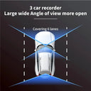 Comprehensive 3-Channel Car Dash Camera for Driver