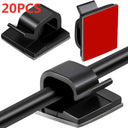 Adhesive Wire Organizer Cable Holder Cord Management Harness Clamp Clip For Home PC Power USB Cable Wiring Desktop Cord Manager