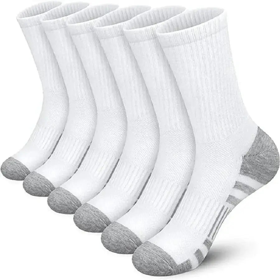 Premium Cotton Athletic Socks 5 Pairs for Active Men