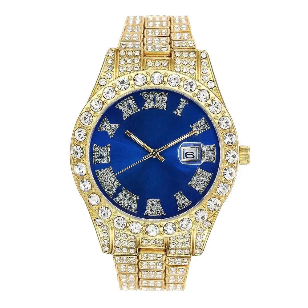 Luxury Diamond Hip Hop Watch For Men Quartz Bling Classic