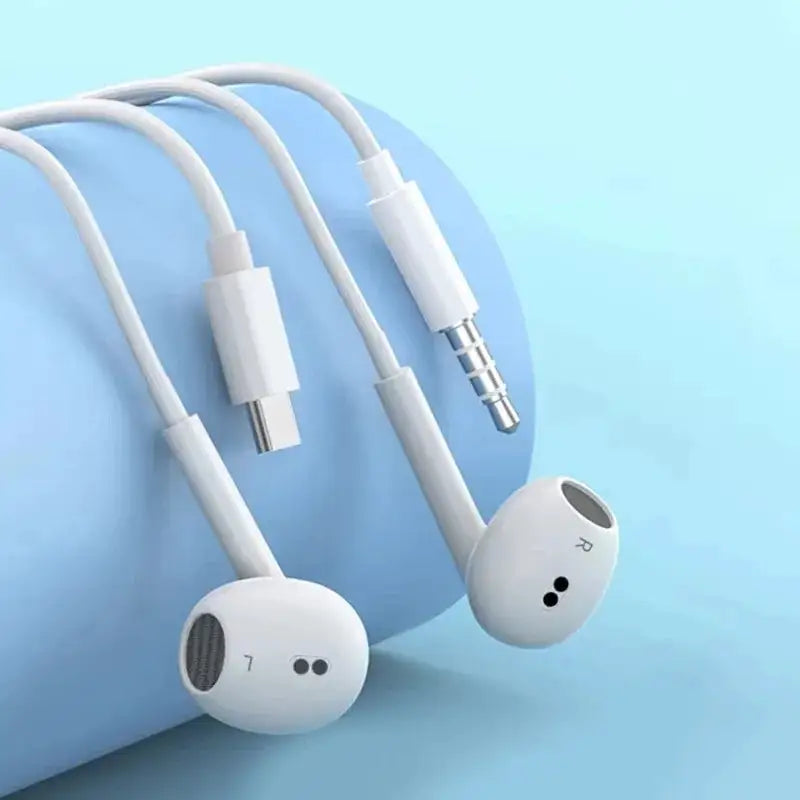 Type C Headphones Wired Earbuds For Xiaomi Redmi Poco Oneplus Google OPPO Huawei Honor Samsung Earphones Laptops Tablet Headset