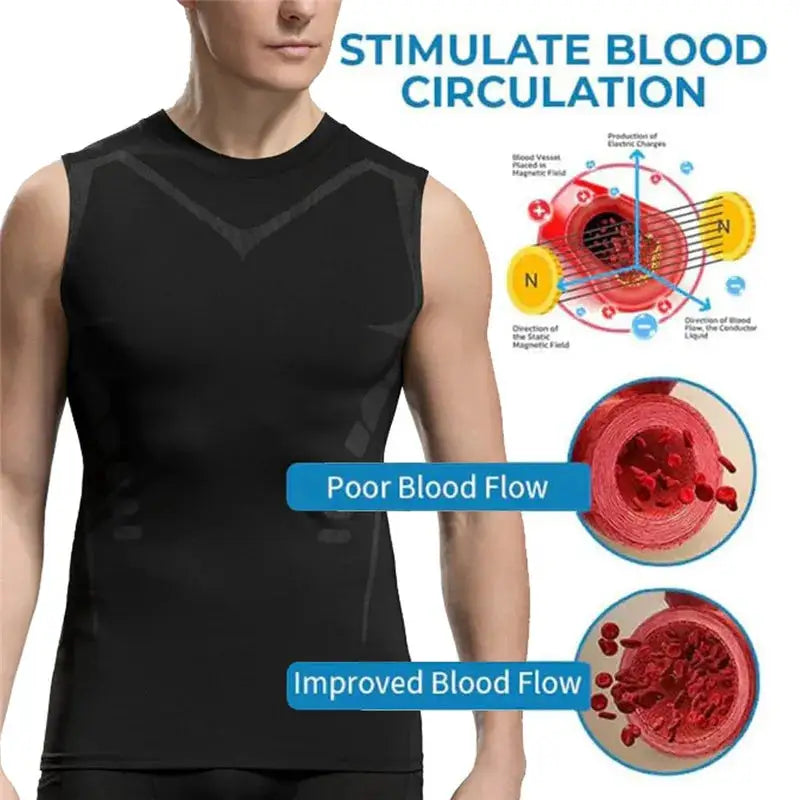 Mens Ice Silk Compression Shaping Vest Slimming Tank — product view 13