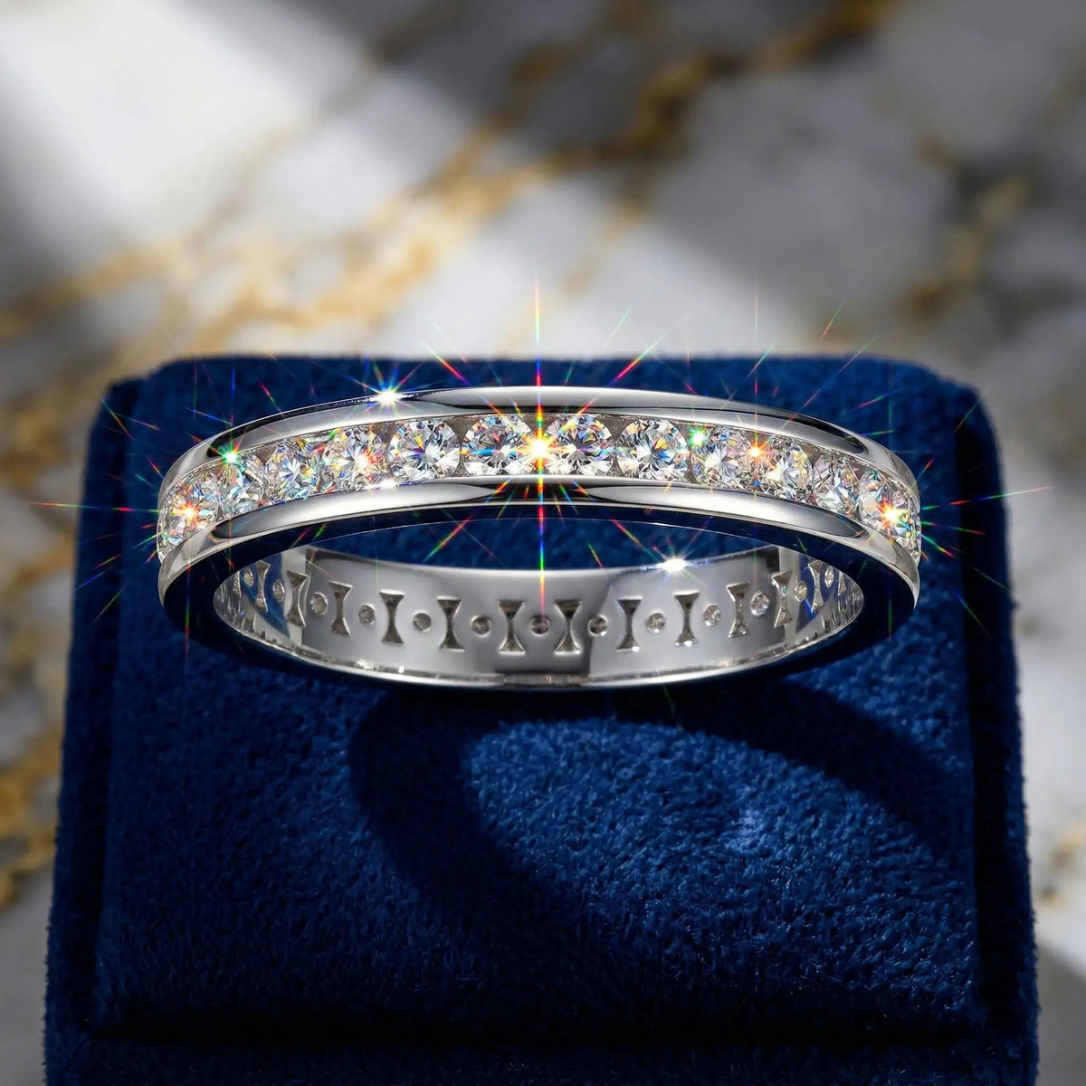 Single Row Moissanite Eternity Ring — product image 2