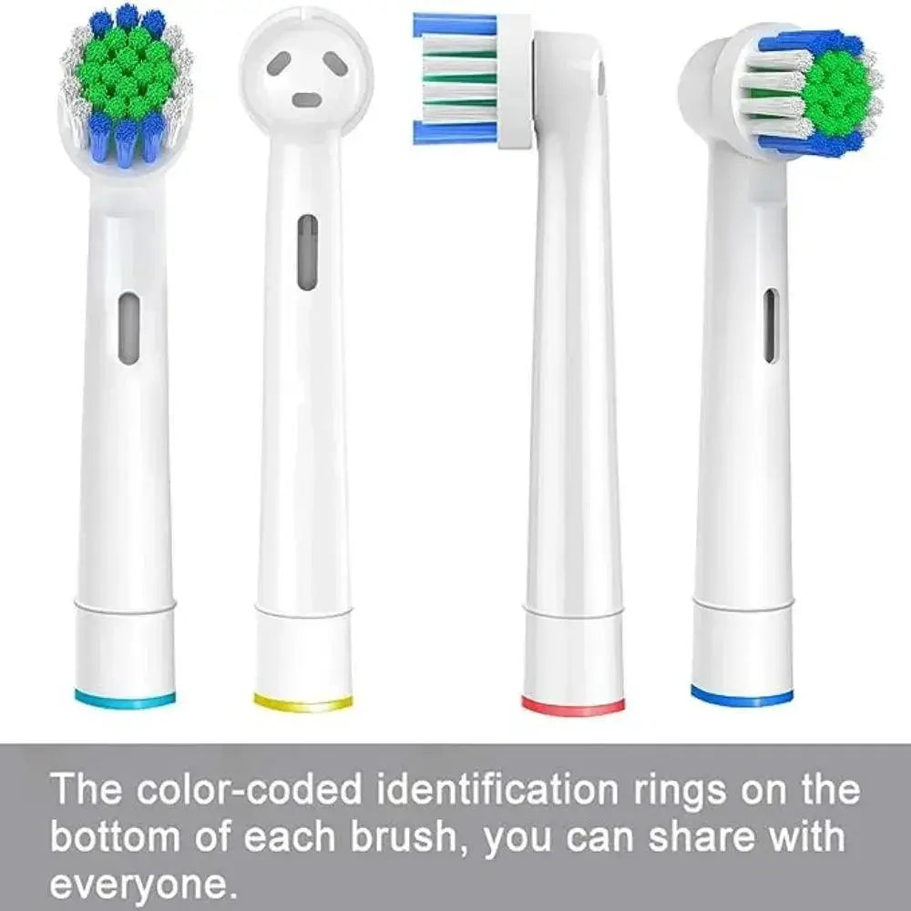 Oral-B Braun Family Pack Toothbrush Heads Color-Coded Rings