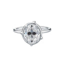 Sterling Silver Silver Plant Design Moissanite Ring