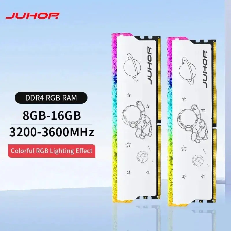 Juhor RGB DDR4 8GB 16GB 3200MHz Gaming Memory RAM Module