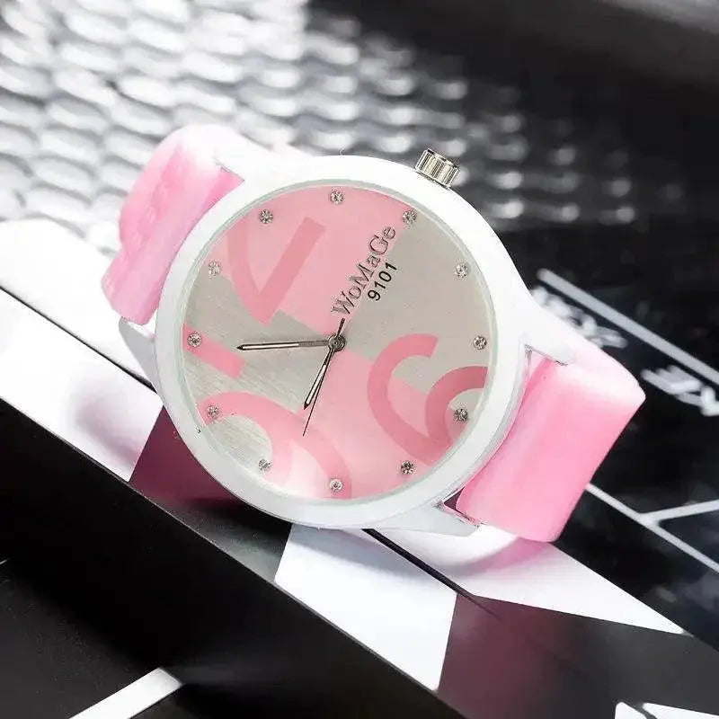 Green Silicone Sports Watch For Active Women And Ladies