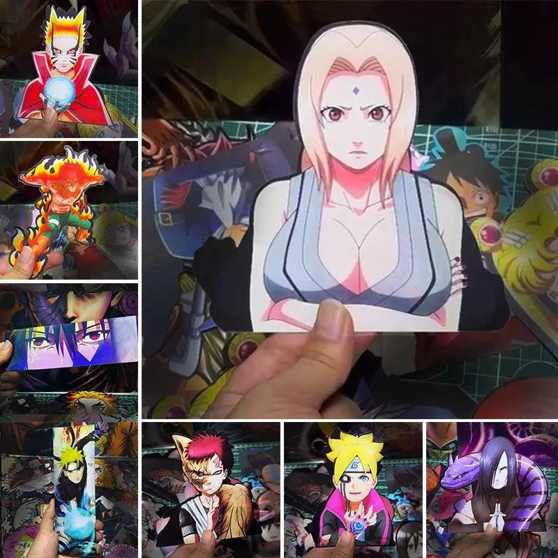 Naruto 3D Motion Lenticular Waterproof Stickers Set