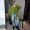 Stand Collar Tie Spring Coat