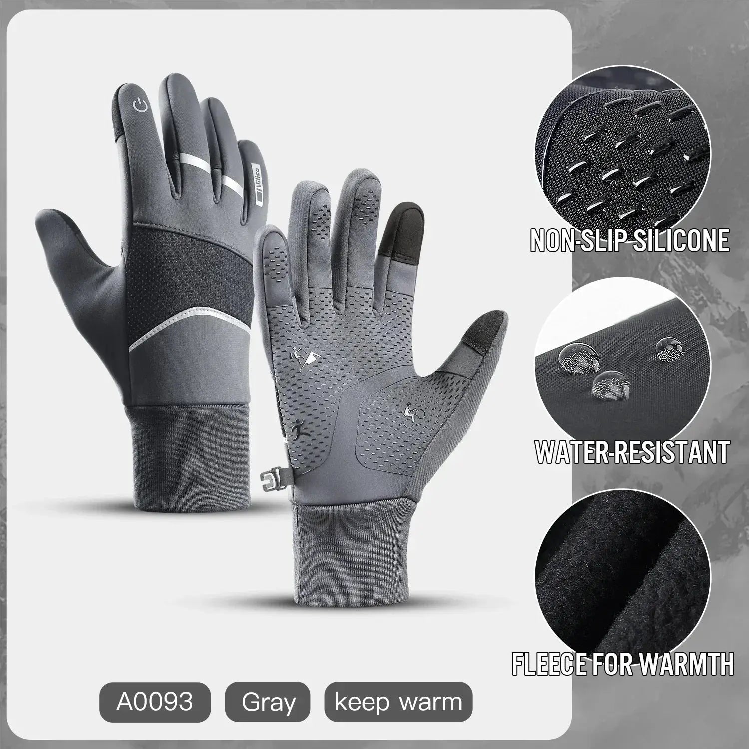 Kyncilor Winter Sports Cycling Gloves Waterproof Touchscreen