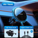 Joyroom Blue Light Magnetic Wireless Car Phone Holder Charger