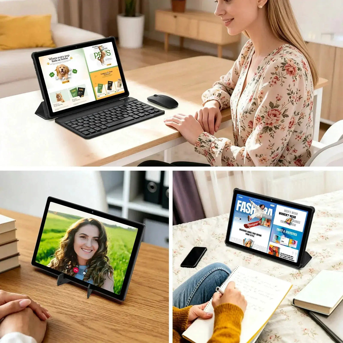 BAKEN New Tablet, Android 16, Quad-Core Processor, 12GB RAM (9GB Physical + 9GB Virtual) + 64GB ROM, Magic Drawing Pad, 6000mAh