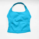 NCLAGEN Gym Halter Top Longline Strappy Yoga Wear