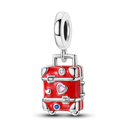 Charm Bead Sterling Silver Pink