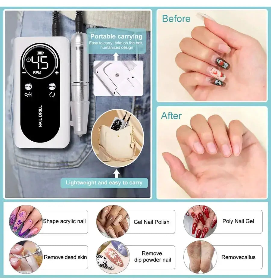 Precise Nail Drill for Salon Tech Pros — product view 10
