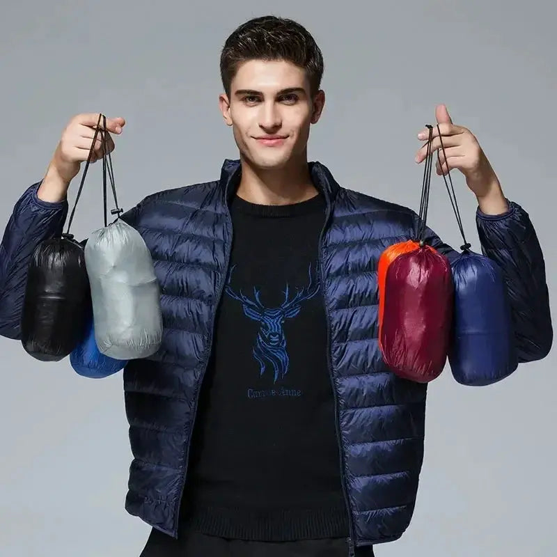 Ultra Light White Duck Down Jacket Men Waterproof Casual