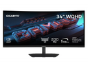 GIGABYTE 34 inch QHD 2K 1440P 200Hz AMD FreeSync Premium HDR400 Built-in Speakers Curved Gaming Computer Monitor with Height Adjustable & Tilt Stand G34WQC2