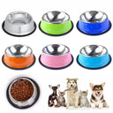 200-1600ml Stainless Steel Dog Bowl Non Slip Pet Feeder