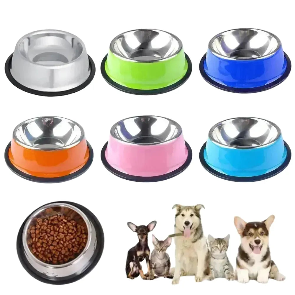 200 to 1600ml Stainless Steel Dog Bowl Non Slip Pet Feeder