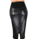 Elegant Faux Leather Pencil Skirt Versatile Chic Essential