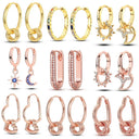 Silver Plated Earrings Rose Gold