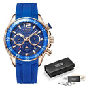 LIGE Men's Chronograph Watch Stylish Quartz Timepiece Design