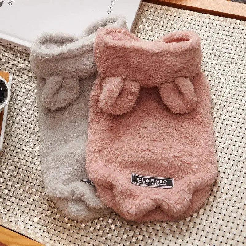 Cozy Fleece Dog Hoodie For French Bulldogs And Pugs