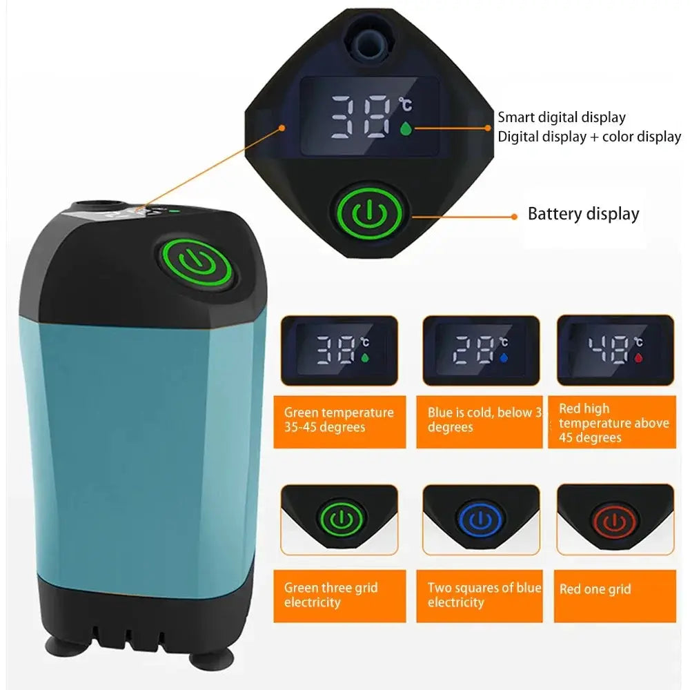 Portable Electric Camping Shower With Digital Temp Display