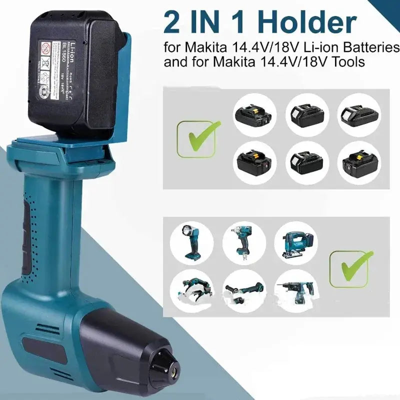 Two In One Power Tool Holder Battery Mount Hanger Organizer