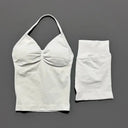 Women Seamless Yoga Set With Tummy Control Shorts