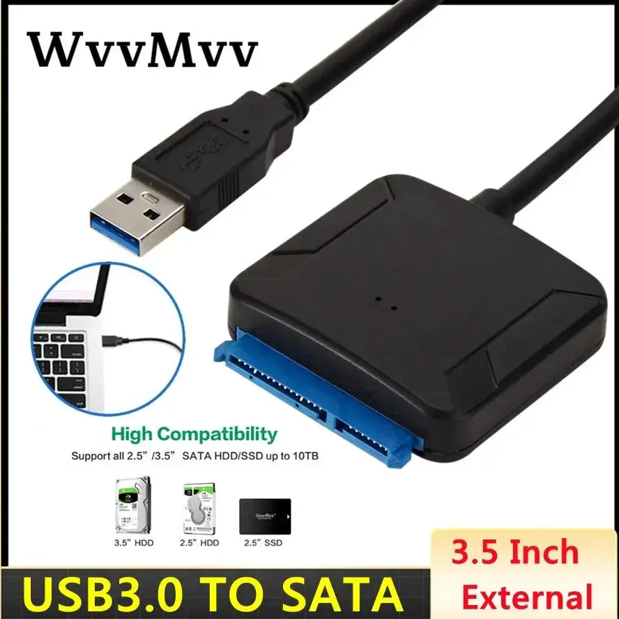 USB 3.0 To SATA Adapter Cable For 3.5 And 2.5 SSD HDD