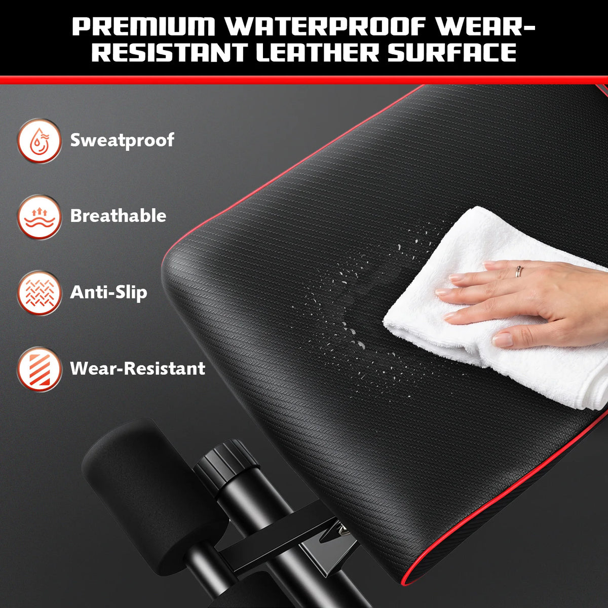 Multifunctional Foldable Fitness Bench, Adjustable Weight — product view 7