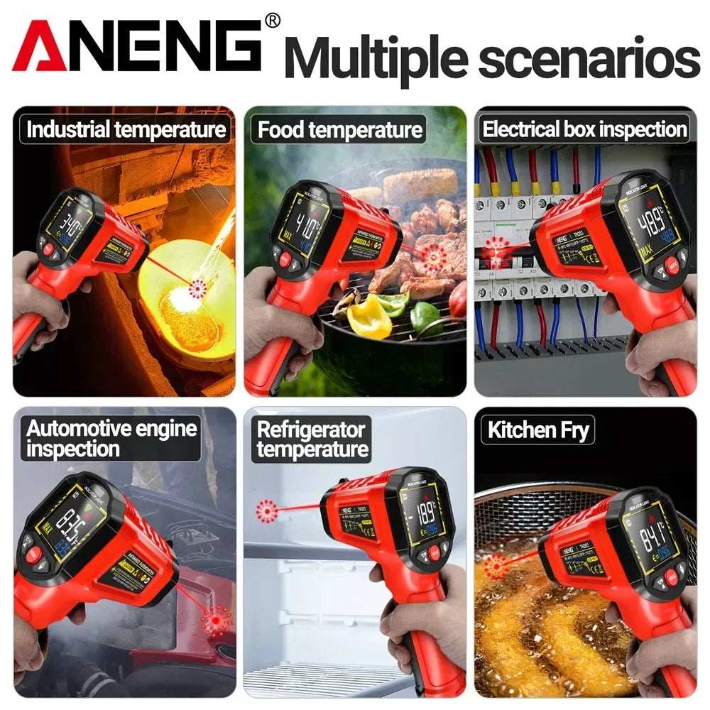 Infrared Thermometer Adjustable Emissivity Non-Contact