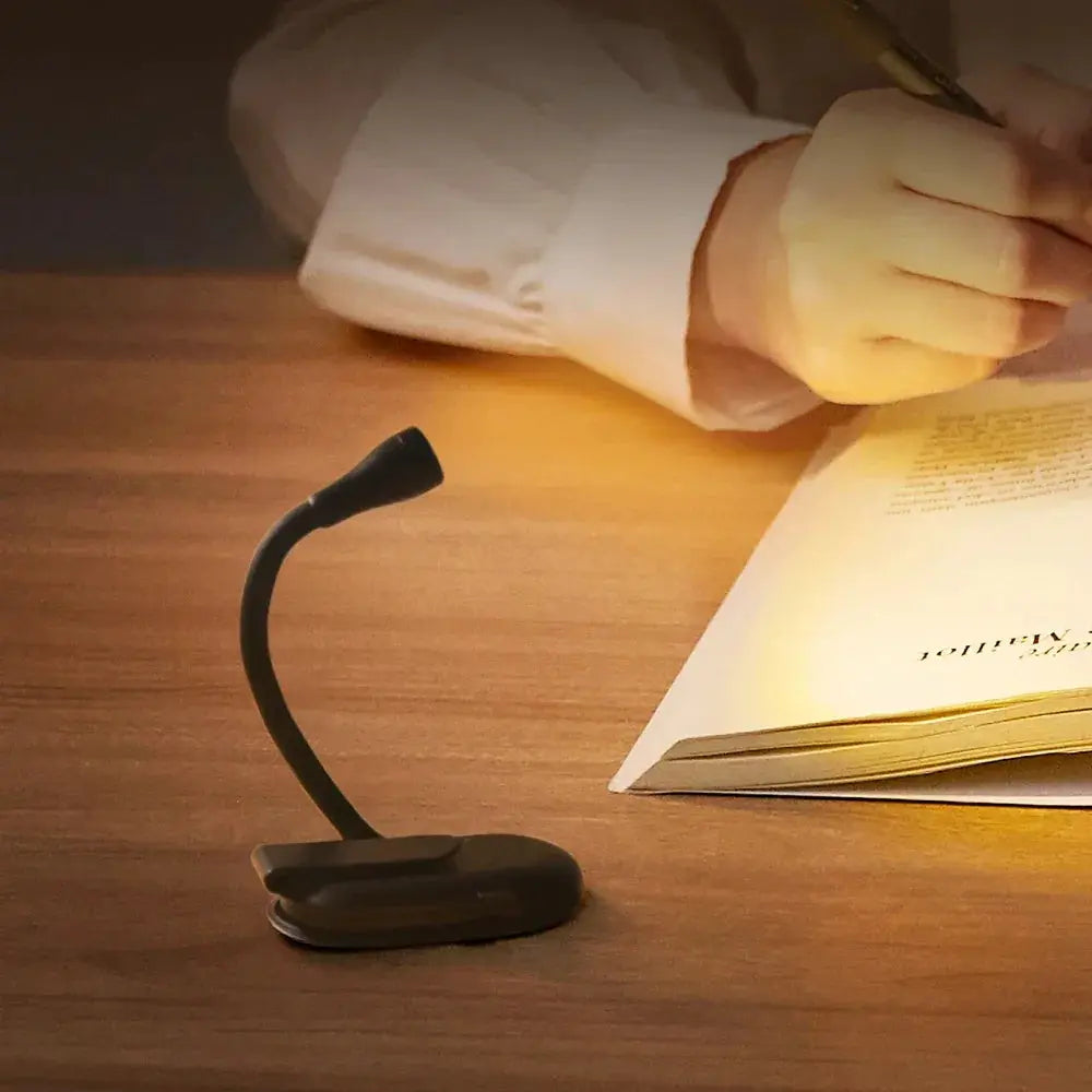 Mini Clip Book Light USB Charging LED Dimmable Eye Protect