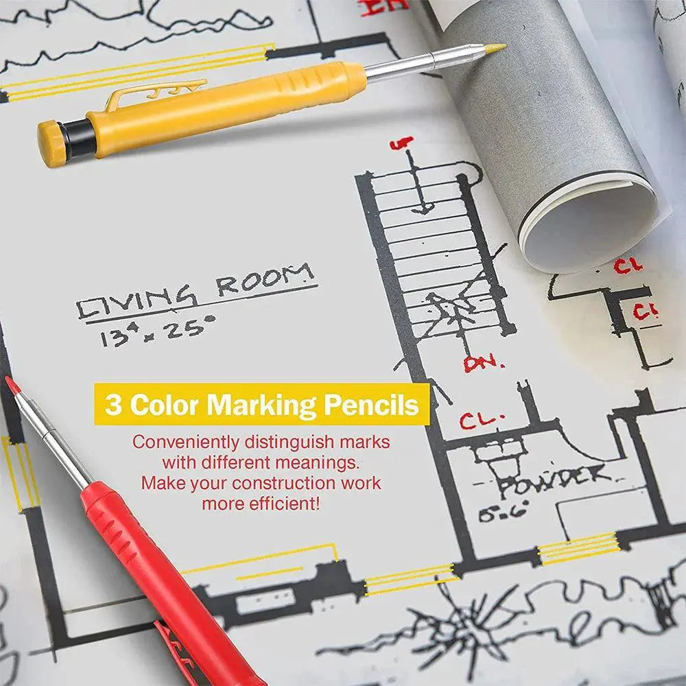 Carpenter Pencil Set Precision Marking Tool for Woodworking