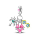Sterling Silver Charm Summer Beach