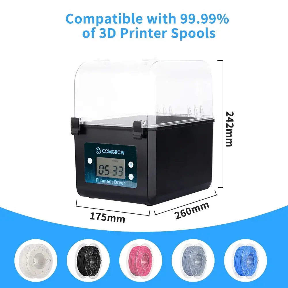 COMGROW Filament Dryer Box Filament Storage Dehydrator For 3D Printer Part PLA,ABS,PETG,TPU,NYLON Safekeeping Humidity Resistant