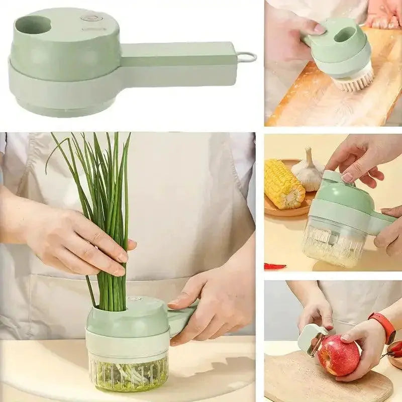 4 In 1 Vegetable Cutter Set Portable Wireless Food Processor