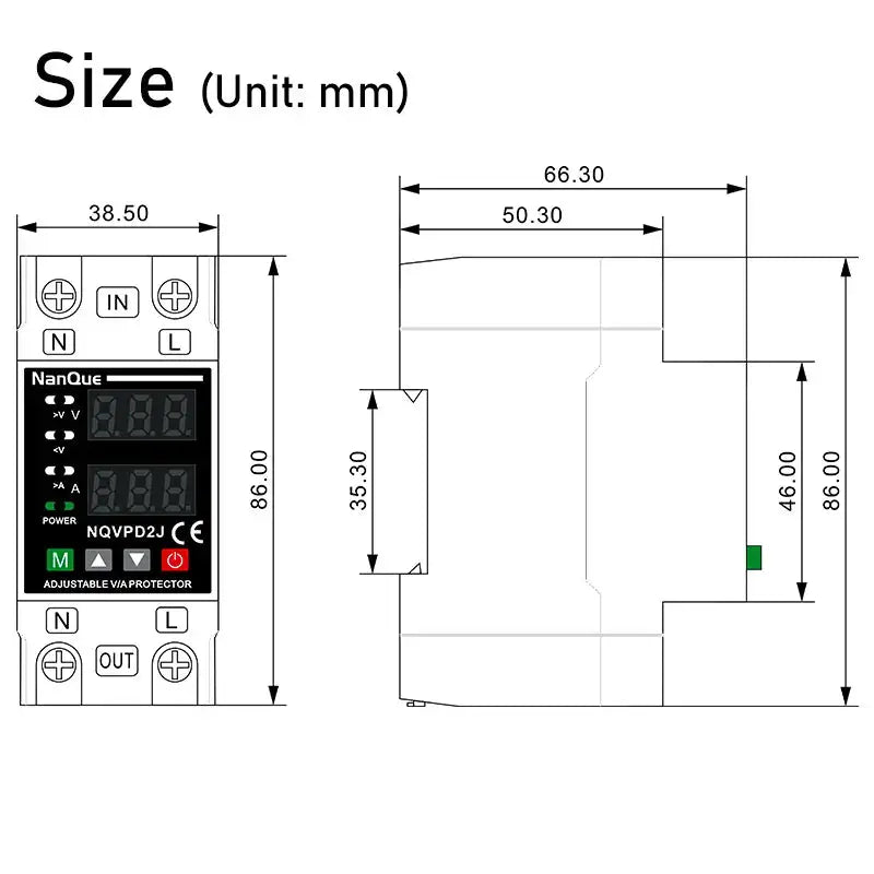 Adjustable Voltage Current Protector 110/120/127/220/240V 80-300V Universal AC DC Volt Meter With Short Protect Single Phase