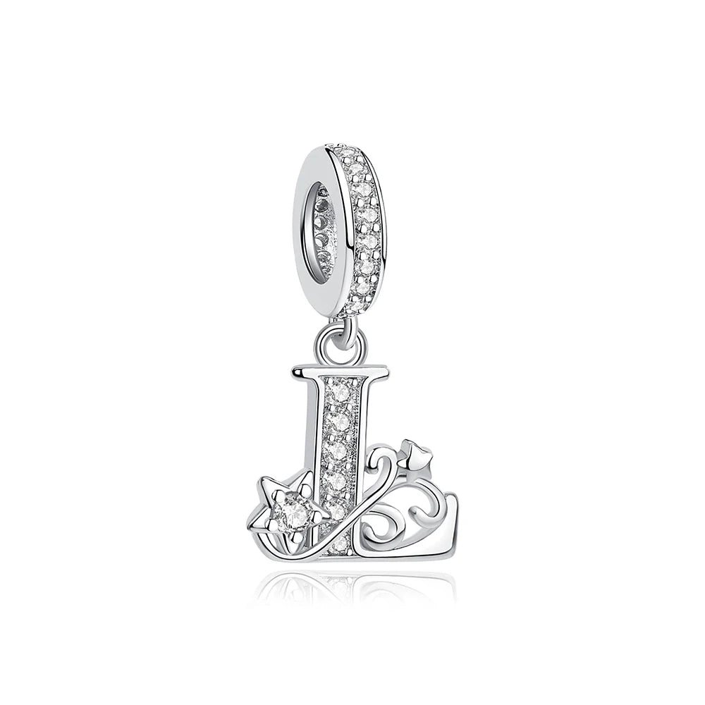 Sterling Silver Charm Star Letters