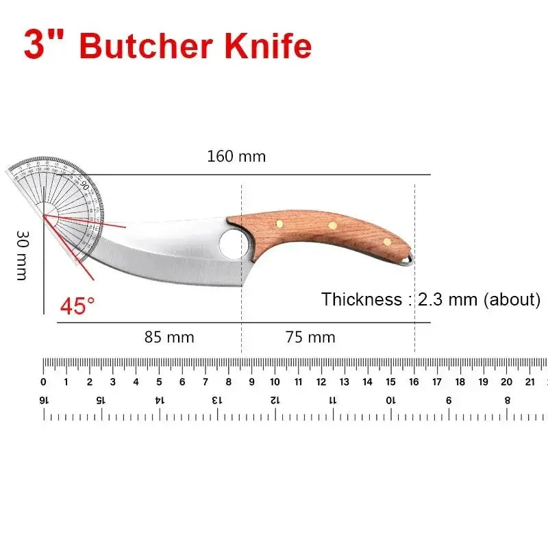 Handcrafted Stainless Steel Chef Knife Set for BBQ